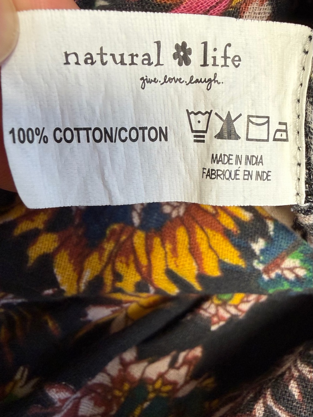 Natural Life Convertible Skirt Dress 2 in 1 Boho Floral Handkerchief Hem Size M - Picture 12 of 14